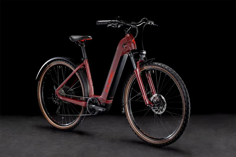 Cube Nuride Hybrid Performance 625 Allroad Electric Hybrid Bike 2022 Red -1